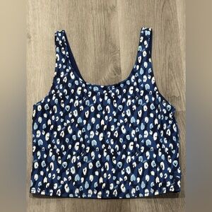 Lilly Pulitzer Blue Leopard Print Women's Top